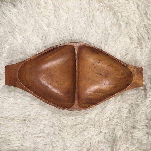 LOT OF 3 Vintage Mid Century MCM Monkey Pod Wood Bowls Dishes from Philippines - Picture 7 of 8